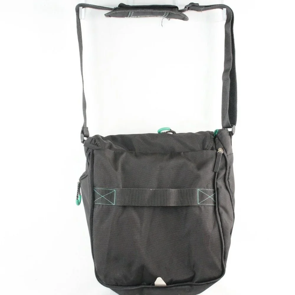 Columbia Expandable Black Nylon Cross Body Diaper Bag Multi Pockets Backpack - Picture 2 of 6